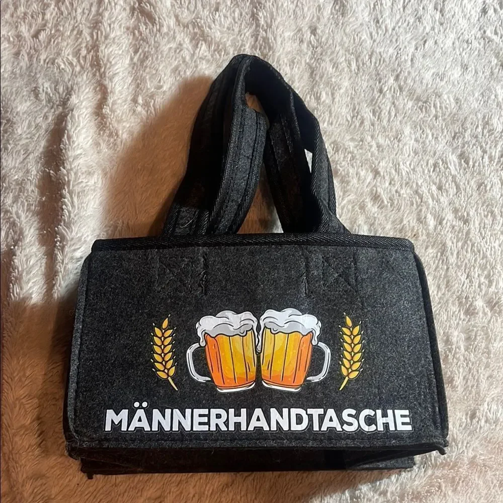 Black Männerhandtasche Men's Beer carrier bag